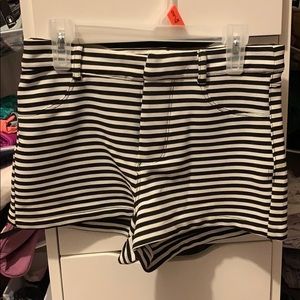 Black and white shorts